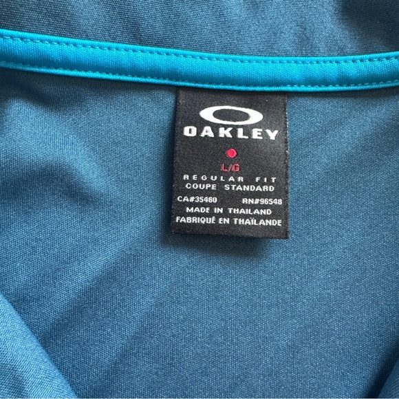 Oakley Men’s Golf Performance Blue Polo Shirt Size Large, Excellent Condition - Picture 4 of 7